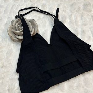 NWOT Free People Intimately Ribbed Bralet in Black
